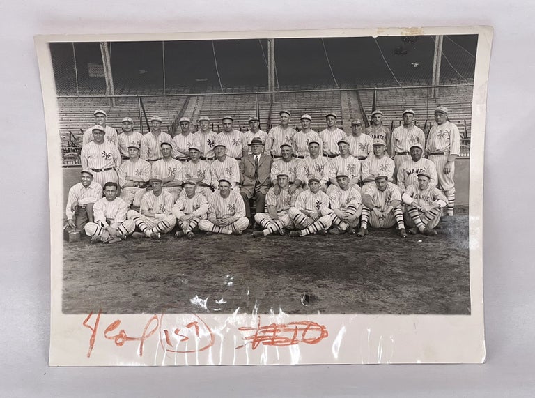 Item #1923NYG001 1923 New York Giants National League Champions Type 1 Photograph. Casey Stengel, Frankie Frisch, Dave Bancroft, John McGraw, HOF.