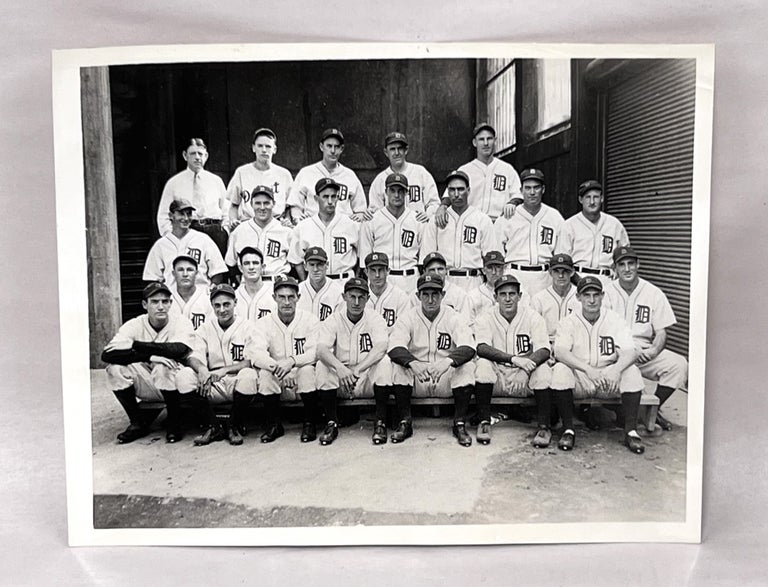 Item #1934DT001 1934 Detroit Tigers American League Champions Type 1 Photograph. Hank Greenberg, Mickey Cochrane, Charlie Gehringer, "Goose" Goslin, HOF.