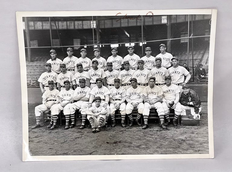 Item #1937NYG001 1937 New York Giants Infielders Type 1 Photograph. Mel Ott, HOF.