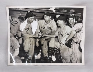 1937 Type 1 Photograph of Carl Hubbell Holding Ball After Winning Pennant-Clinching Game. Carl Hubbell, HOF.