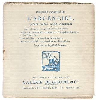 Deuxième exposition de l'Arc-en-Ciel, groupe Franco-Anglo-Américain...du 8 Octobre. Maurice De Waleffe.