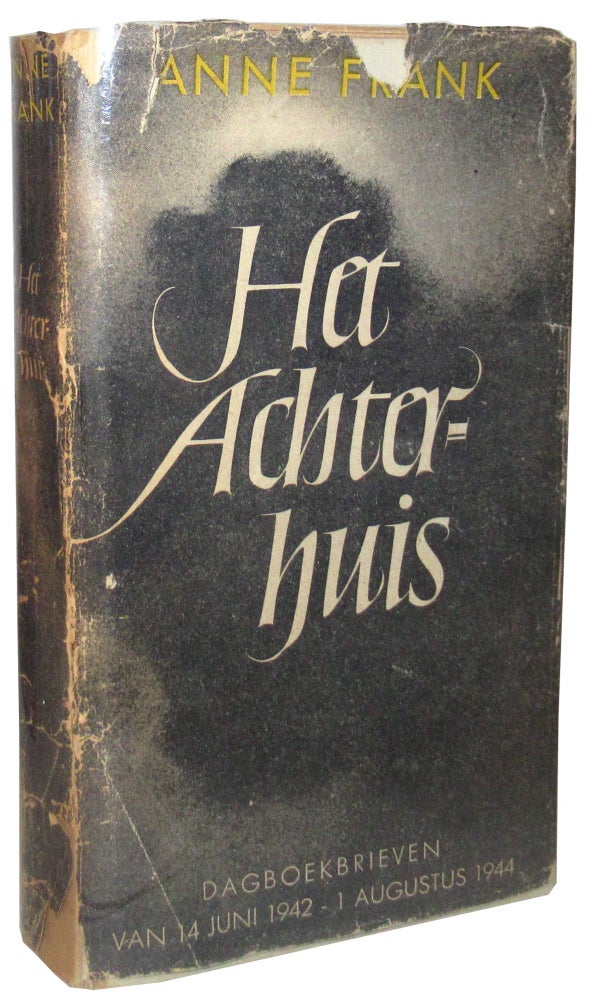 Item #AF001 Collection of 188 items including rare unrestored first edition of Het Achterhuis (The Diary of Anne Frank) in original dust jacket, with subsequent 29 editions, translated editions in nine languages, books, periodicals, and Ephemera. Anne Frank.