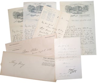 Autograph Letters Signed. Bram Stoker, Irving.