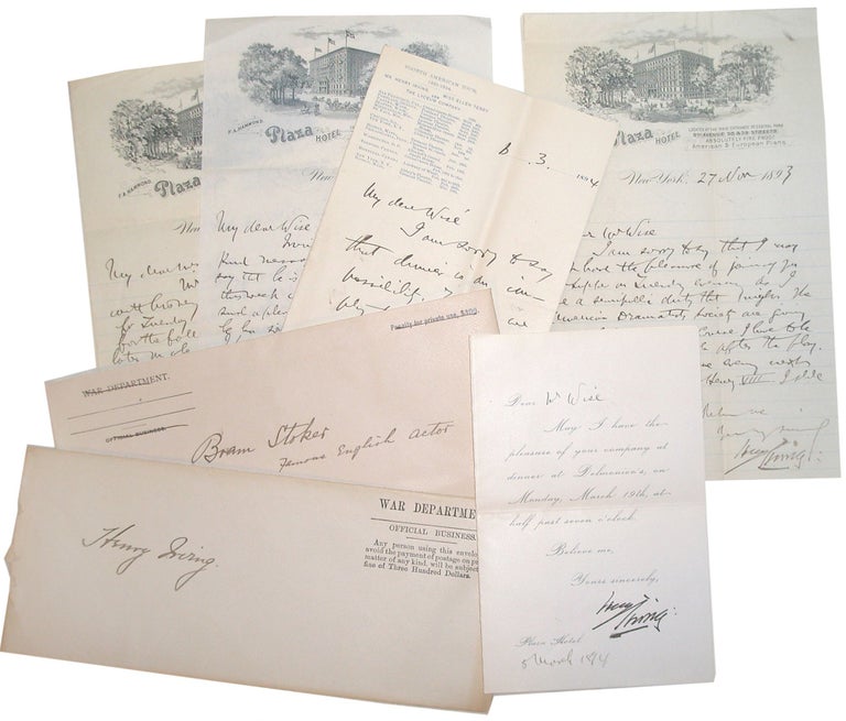 Item #BS005 Autograph Letters Signed. Bram Stoker, Henry Irving.