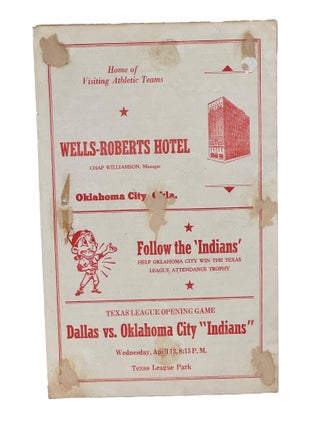 Souvenir Program for Spring Exhibition Game between Cleveland "Indians" and Oklahoma City "Indians," 1949