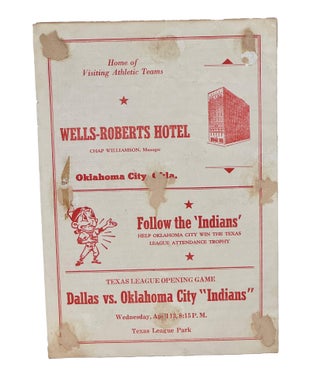 Souvenir Program for Spring Exhibition Game between Cleveland "Indians" and Oklahoma City "Indians," 1949