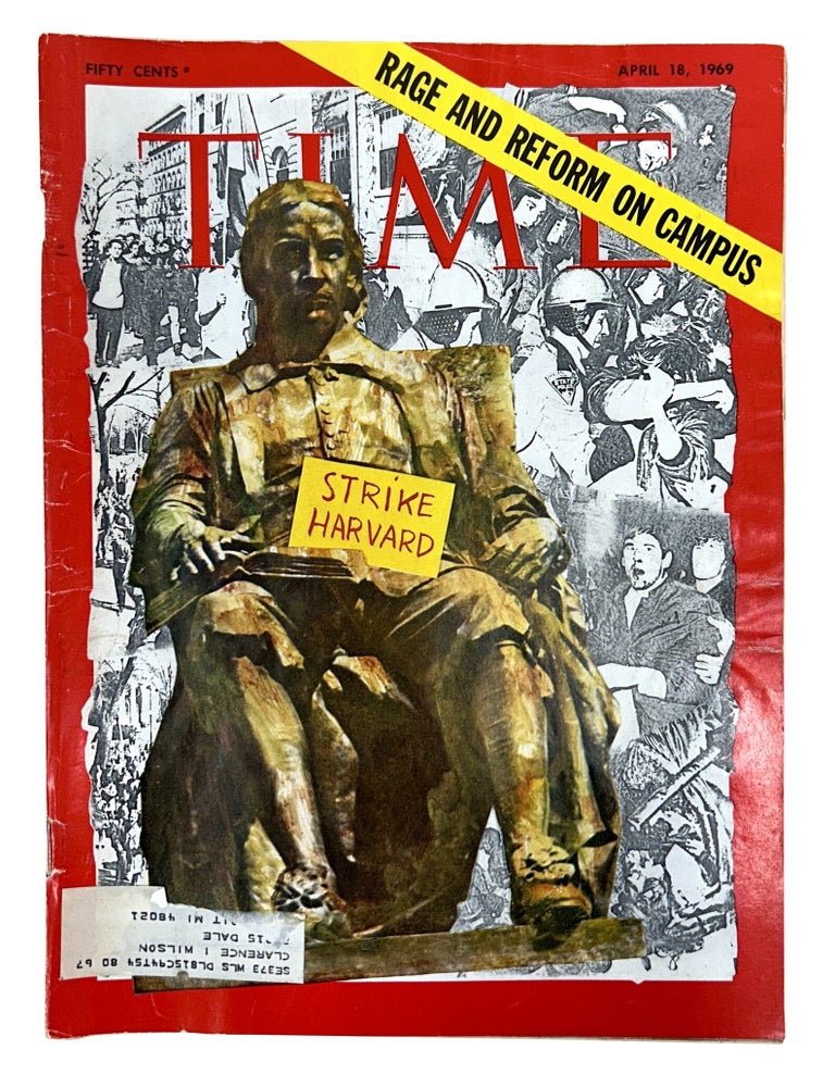 Item #HARV010 Time Magazine, Strike Harvard, Rage and Reform on Campus (April 18, 1969)