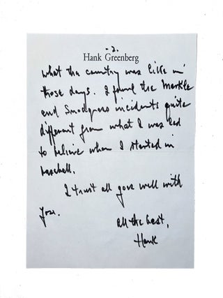 Autograph Letter Signed to Al Kaline