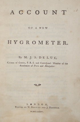 Account of a New Hygrometer