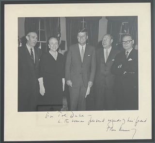 Item #JFK012 Inscribed Photo of John F. Kennedy in the Oval Office. John F. Kennedy, Joseph C. Duke