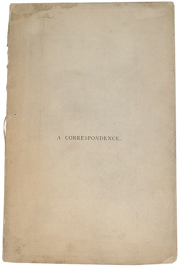 Item #JHP001 The Executive Committee of Shakespeare's Birth-Place and Mr. Halliwell-Phillips: A Correspondence. James Orchard Halliwell-Phillipps.