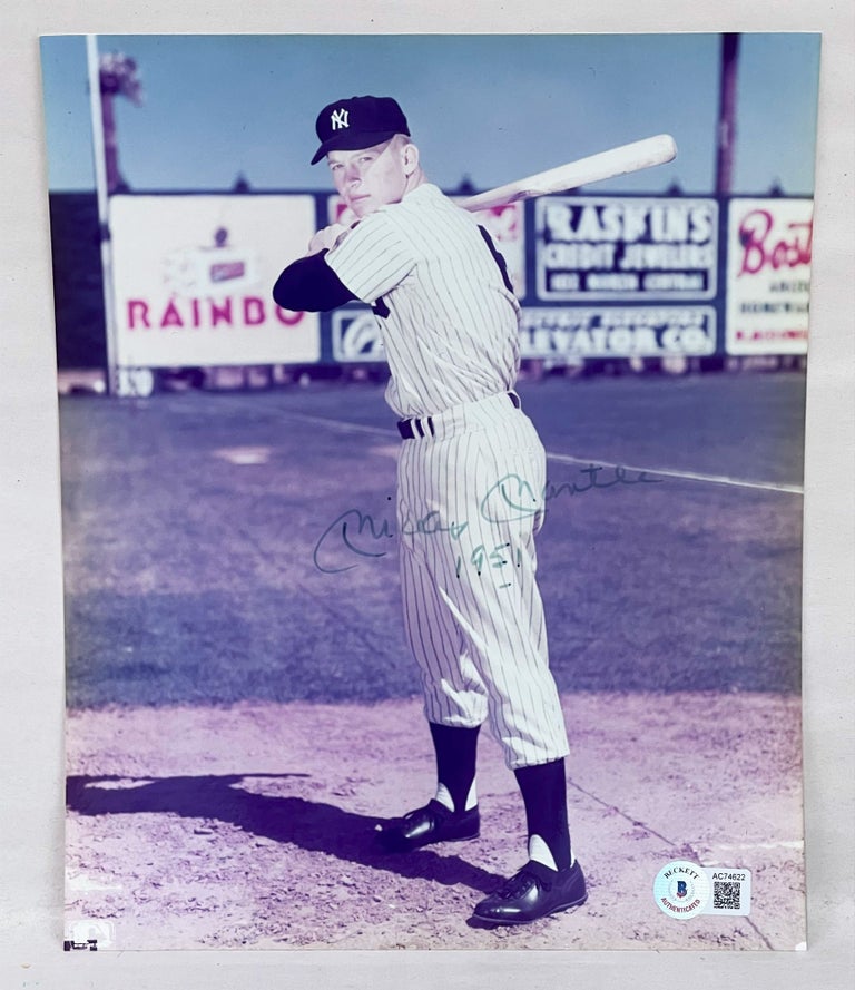 Item #MMAN013 Signed Photograph of Mickey Mantle, 1951 Season. Mickey Mantle.