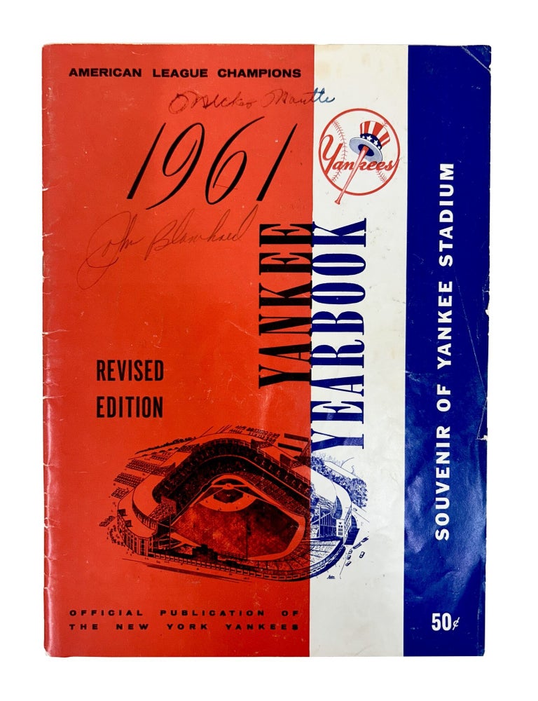 Item #MMAN029 1961 New York Yankees Yearbook, Revised Edition. Mickey Mantle, Johnny Blanchard.