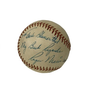 Roger Maris Baseball Inscribed to the New York Yankees' 1961 Team Photographer [with] Roger Maris' Batting Secrets