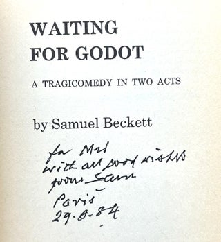 Item #SB023 Waiting for Godot: A Tragicomedy in Two Acts. Samuel Beckett